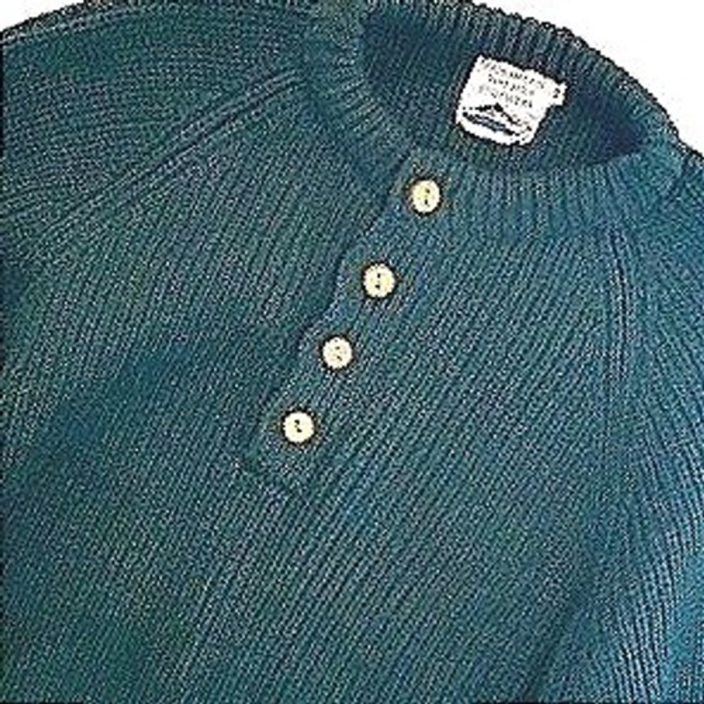 Premium Northern Watters Mens 44 Xl Green 100% British Wool Sweater Canada